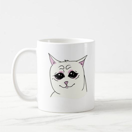 SIGMA SAD WHITE CAT FACE ANIMAAL KOFFIEMOK (Links)