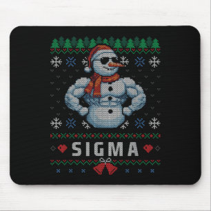 Sigma Sinterklaas Bruh Sneeuwman Rizz Prettig Kers Muismat