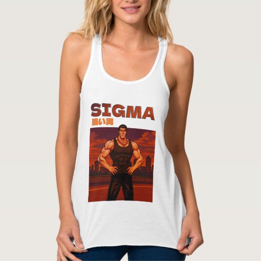 Sigma sterke man tanktop (Voorkant)