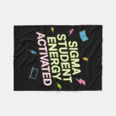 Sigma Student Energie Geactiveerd, Terug naar scho Fleece Deken (Voorkant (Horizontaal))