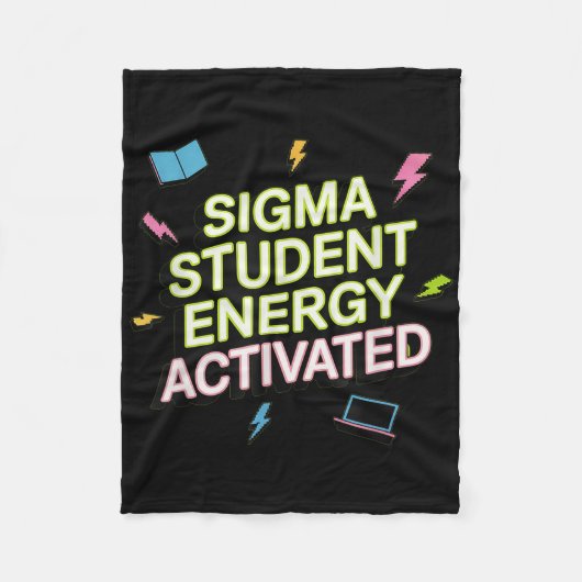 Sigma Student Energie Geactiveerd, Terug naar scho Fleece Deken (Voorkant)