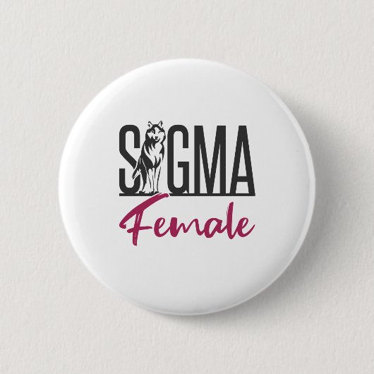 Sigma Vrouw Lone Wolf Ronde Button 5,7 Cm (Voorkant)