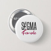 Sigma Vrouw Lone Wolf Ronde Button 5,7 Cm (Voorkant /achterkant)