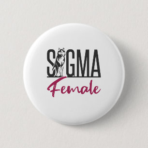 Sigma Vrouw Lone Wolf Ronde Button 5,7 Cm