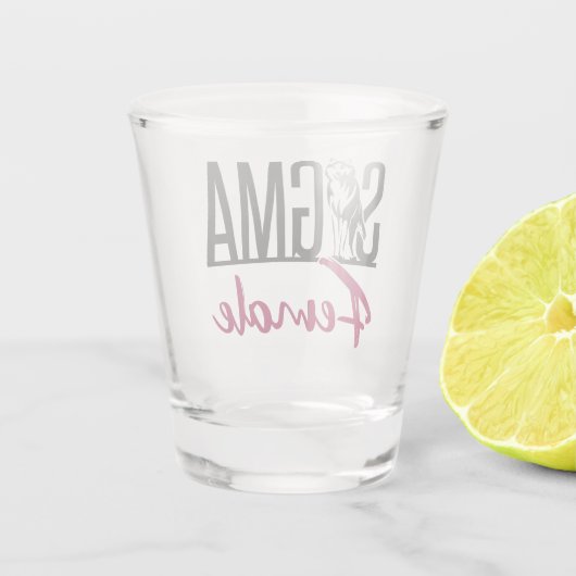 Sigma Vrouw Lone Wolf Shot Glas (Achterkant)