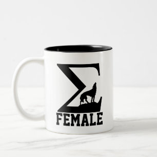 Sigma Vrouw lone wolf Tweekleurige Koffiemok
