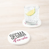 Sigma Vrouw Lone Wolf Zandsteen Onderzetter (Zijkant)