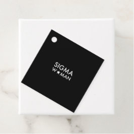 Sigma Vrouw Mindset Statement Zwart Bedankjes Labels