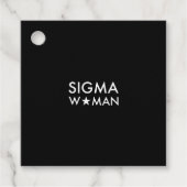 Sigma Vrouw Mindset Statement Zwart Bedankjes Labels (Voorkant)