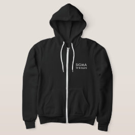 Sigma Vrouw Mindset Statement Zwart Hoodie
