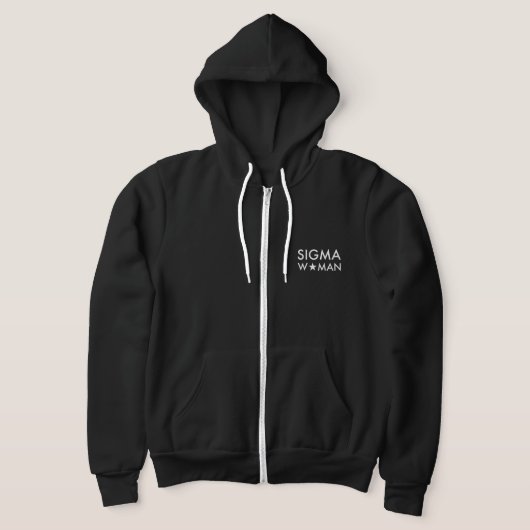 Sigma Vrouw Mindset Statement Zwart Hoodie (Laagn)