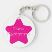 Sigma Vrouwelijk Acryl Sleutelhanger (Achterkant)