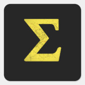 Sigma - Wiskunde Symbolen Vierkante Sticker (Voorkant)