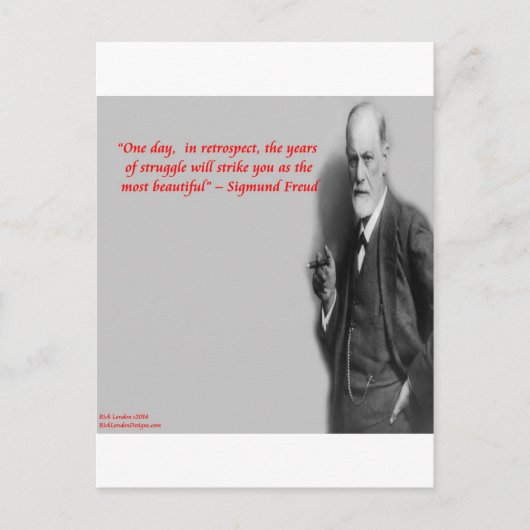 Sigmund Freud beroemd citaat "Struggle" Briefkaart (Voorkant)