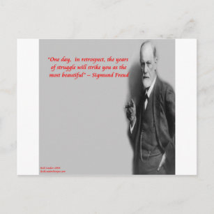 Sigmund Freud beroemd citaat "Struggle" Briefkaart