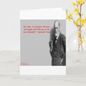 Sigmund Freud beroemd citaat "Struggle" Kaart (Gele Bloem)
