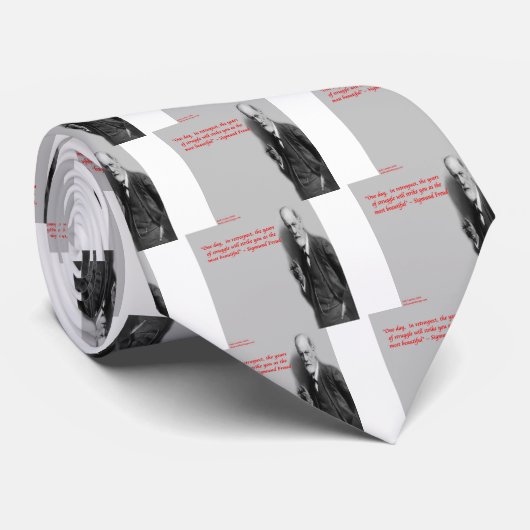 Sigmund Freud beroemd citaat "Struggle" Stropdas (Opgerold)