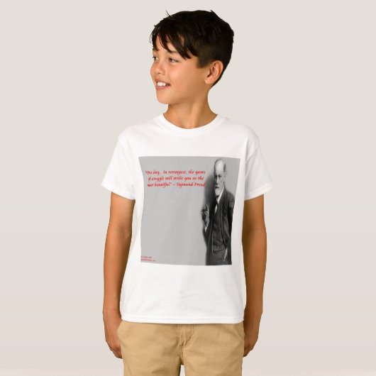 Sigmund Freud beroemd citaat "Struggle" T-shirt (Voorkant volledig)