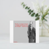 Sigmund Freud beroemde "strijd" citaat Briefkaart (Staand voorkant)