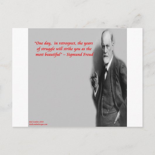Sigmund Freud beroemde "strijd" citaat Briefkaart (Voorkant)