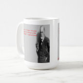 Sigmund Freud beroemde "strijd"-citaat Koffiemok (Voorkant links)