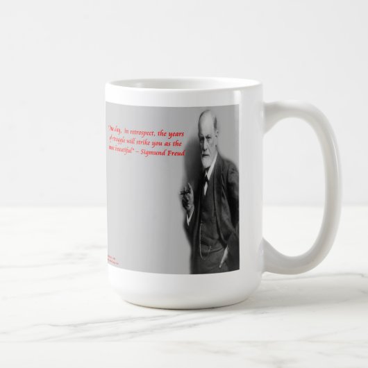 Sigmund Freud beroemde "strijd"-citaat Koffiemok (Rechts)