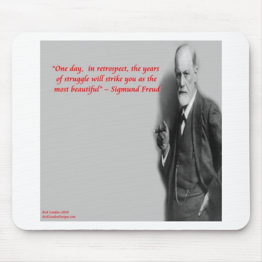Sigmund Freud beroemde "strijd" citaat Muismat (Voorkant)