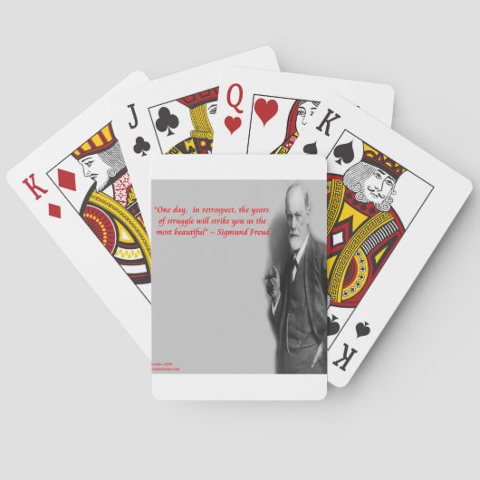 Sigmund Freud beroemde "strijd"-citaat Pokerkaarten (Achterkant)