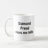 Sigmund Freud betaalt mijn rekeningen mok (Links)