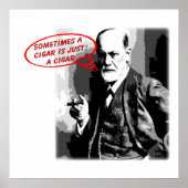 Sigmund Freud cigar quote square Poster (Voorkant)