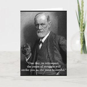 Sigmund Freud: "Eén dag...", quote wenskaart Kaart
