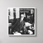 Sigmund Freud en zijn grappige beroemde cat quote Canvas Afdruk (Voorkant)