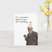 Sigmund Freud Funny 20th Birthday Psychology Kaart (Gele Bloem)