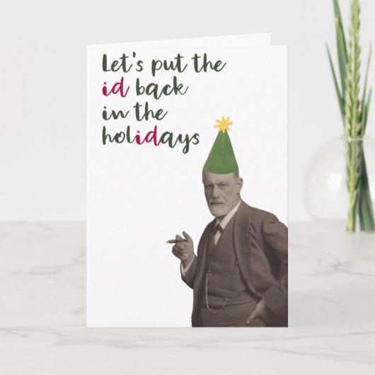 Sigmund Freud Funny Holiday Kaart (Voorkant)
