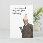 Sigmund Freud Funny Psychology Birthday Kaart (Staand voorkant)