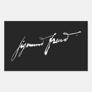 Sigmund Freud handtekening autograaf beroemd gesch Rechthoekige Sticker