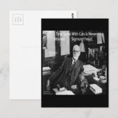 Sigmund Freud in zijn Kantoor- en grappige citaat Briefkaart (Voorkant / Achterkant)