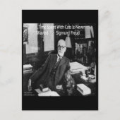 Sigmund Freud in zijn Kantoor- en grappige citaat Briefkaart (Voorkant)