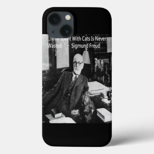 Sigmund Freud in zijn kantoor & Grappige kat citaa Case-Mate iPhone Case