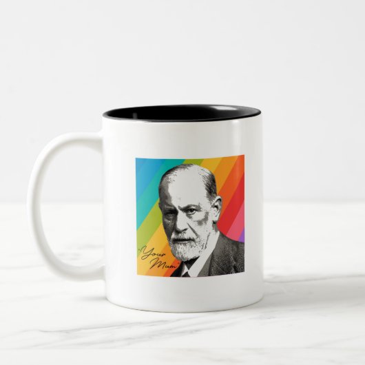 Sigmund Freud - Je moeder Tweekleurige Koffiemok (Links)