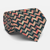 Sigmund Freud Neo Patchwork Zigzag Aesthetic Stropdas (Opgerold)