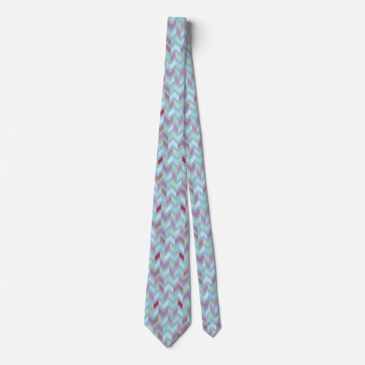 Sigmund Freud Neo Patchwork Zigzagn Necktie Stropdas (Voorkant)