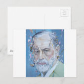 SIGMUND FREUD - olieportret Briefkaart (Voorkant / Achterkant)