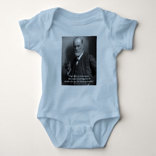 Sigmund Freud "Op een dag.." baby kweken - kleur k Romper (Voorkant)