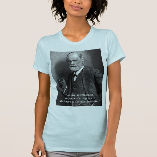 Sigmund Freud "Op een dag.." citaat t-shirt -om he (Voorkant)