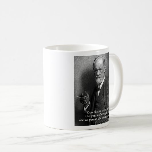 Sigmund Freud "Op een dag.." prijsopgave mok (Voorkant rechts)