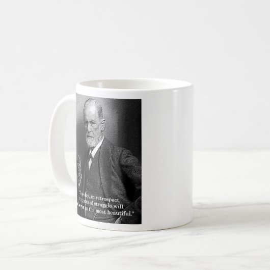 Sigmund Freud "Op een dag.." prijsopgave mok (Voorkant links)