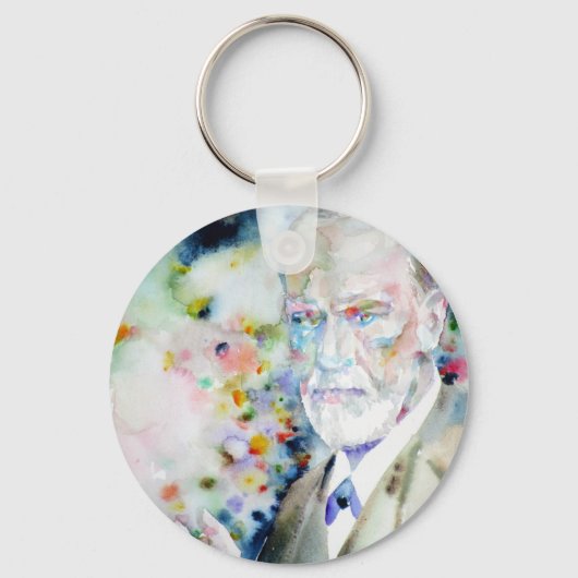 SIGMUND FREUD - portret waterverf.2 Sleutelhanger (Voorkant)