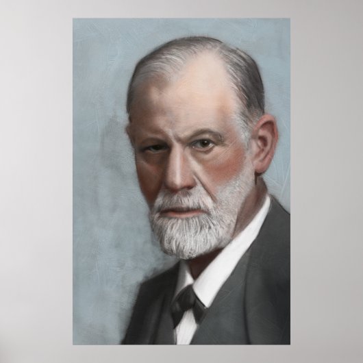 Sigmund Freud Psycholoog Art Portret Poster (Voorkant)