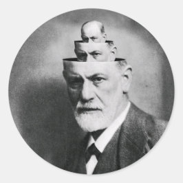 Sigmund Freud Ronde Sticker
